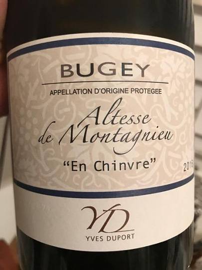 Вино Maison Yves Duport  Bugey Altesse De Montagnieu En Chinvre  Мэзон Ив Дю