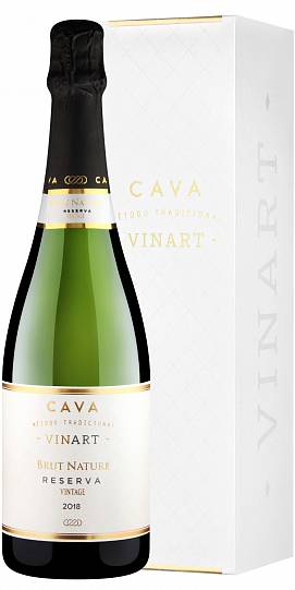 Игристое вино Cava Vinart Vintage Reserva Extra brut in gift-box  750 мл 