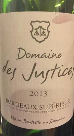 Вино Domaine des Justices white 2016 750 мл