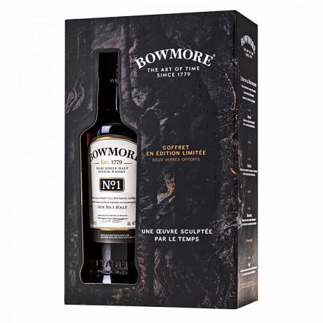 Виски Bowmore No.1 in gift box  700 мл    + 2 glasses 