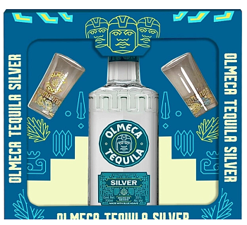 Текила Olmeca Silver, в подарочной упаковке   700 мл  35%  + 2 шота